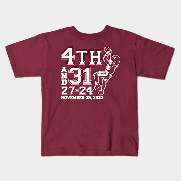 4TH AND 31 Kids T-Shirt by thedeuce